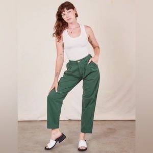 Big Bud Press HEAVYWEIGHT TROUSERS - DARK EMERALD GREEN (L)